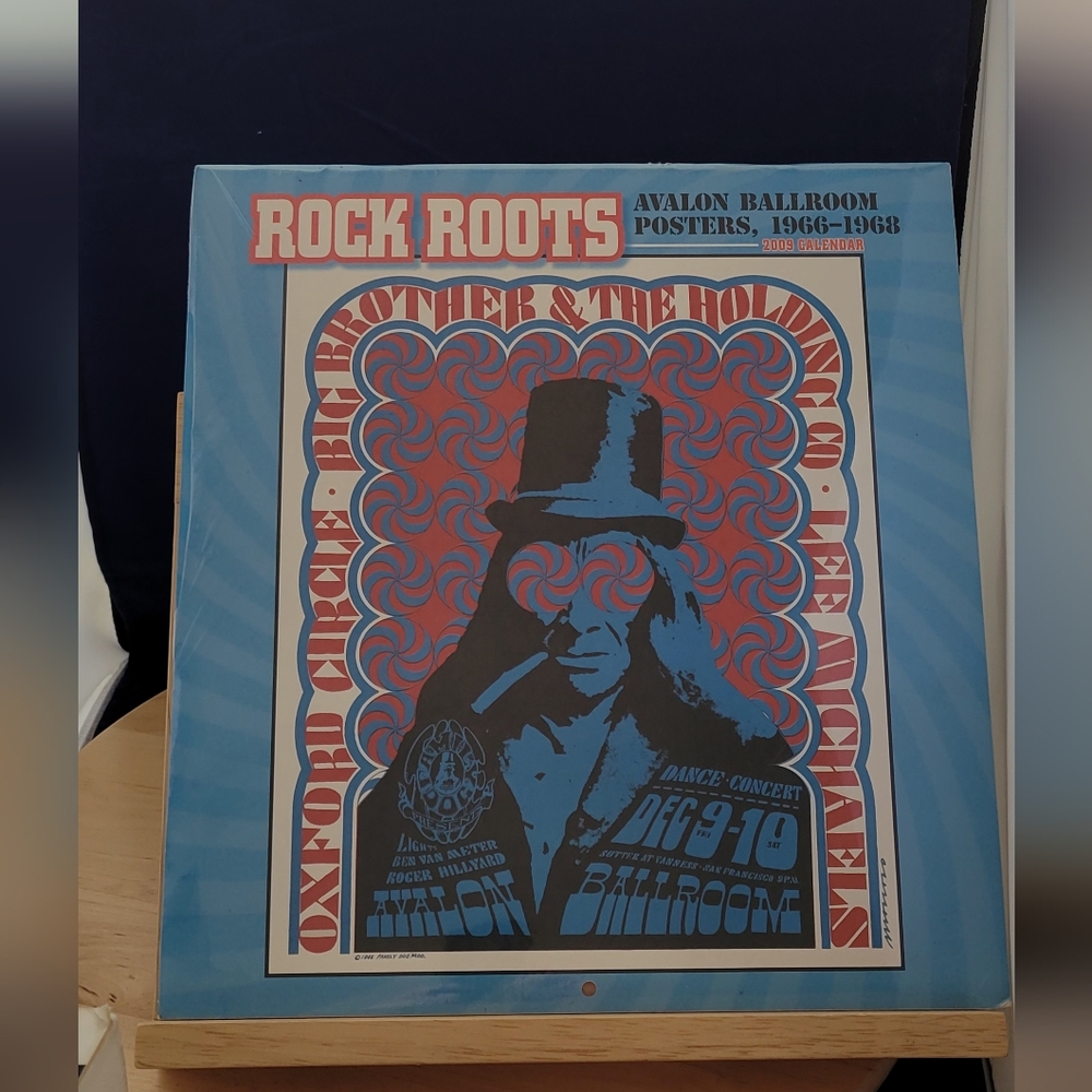 BRAND NEW 2009 Calendar Rock Roots Avalon Ballroom Posters 1966-1968 Pomegranate